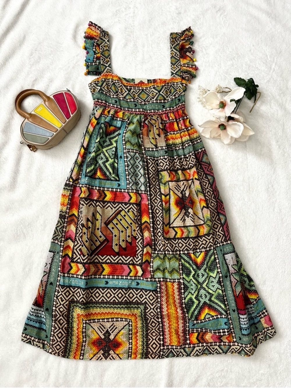 FARM Rio Banana Scarves Dress XS